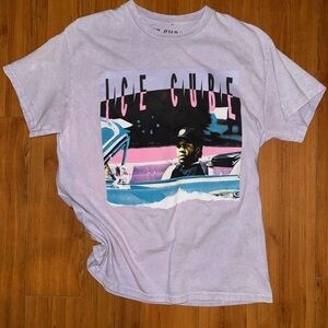 Graphic Print Purple T-Shirt